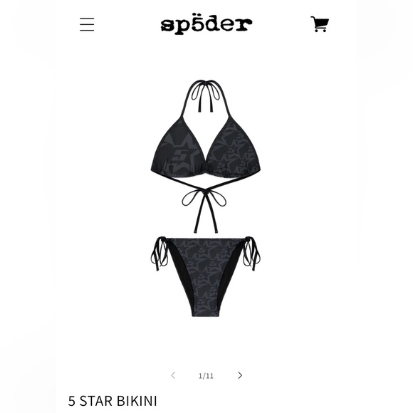 Other - Sp5der Black Bikini Set /young thug